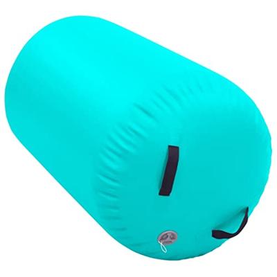 VidaXL Gymnastiekrol met pomp opblaasbaar 100x60 cm pvc groen