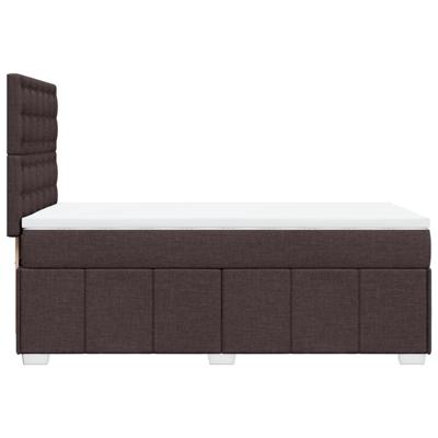 Boxspring met matras stof donkerbruin 200x200 cm