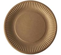 Bord Papstar 190mm karton bruin 50 stuks - thumbnail