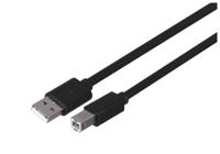 UNITEK Y-C420GBK USB-kabel USB 2.0 3 m USB A USB B Zwart - thumbnail