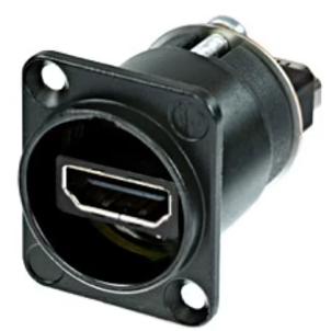 Neutrik NAHDMI-W-B HDMI doorvoer chassisdeel zwart