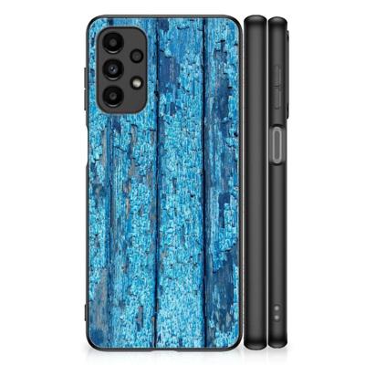 Samsung Galaxy A13 4G Houten Print Telefoonhoesje Wood Blue