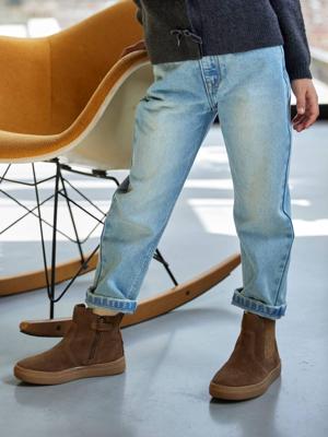 Mom jeans voor meisjes lichtblauw