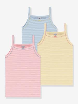 Set van 3 hemdjes met bretels PETIT BATEAU wit Set van 3 hemdjes met bretels PETIT BATEAU wit