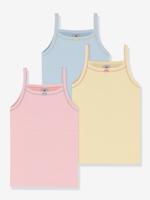 Set van 3 hemdjes met bretels PETIT BATEAU wit - thumbnail