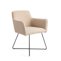 Jesper Home Eetkamerstoel 'Hofu' Cross Black, kleur Wild Walnut - thumbnail