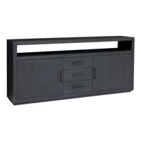 Livingfurn Dressoir 'Jaxx' Mangohout, 180cm, kleur Zwart - thumbnail