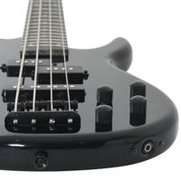 Basgitaar voor beginners elektrisch met tas 4/4 46" zwart - thumbnail