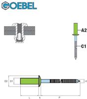 Goebel Popnagel 4.0x12mm rvs/rvs gwd (500) - thumbnail