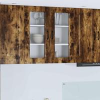 Keukenkast Kalmar Gerookt eiken 80 x 31 x 80 cm Bewerkt hout - thumbnail