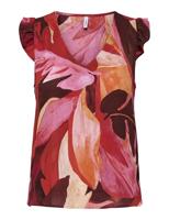 Only Onlalma Life Vis S/s Elina Top Aop T-shirts Russet Brown 689 Leafy Charm - thumbnail