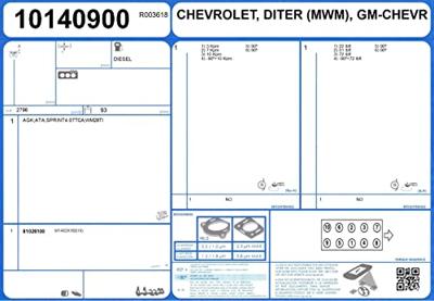 Complete pakkingsset, motor 50212200