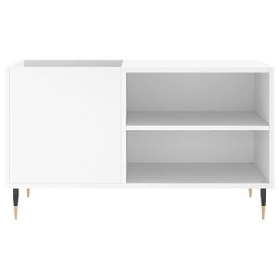 Platenkast 85x38x48 cm bewerkt hout wit - thumbnail