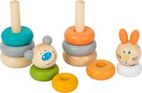 Small Foot - houten stapeltoren dier pastel, 6dlg. - thumbnail