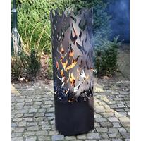 Esschert Design vuurton flames koolstofstaal zwart ff408 - thumbnail