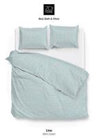 Zo Home Dekbedovertrek Katoen Lino Linnen Look mint green - thumbnail