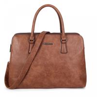 3 vaks schoudertas damestas schooltas ARIANNA-ONE zBruin - thumbnail