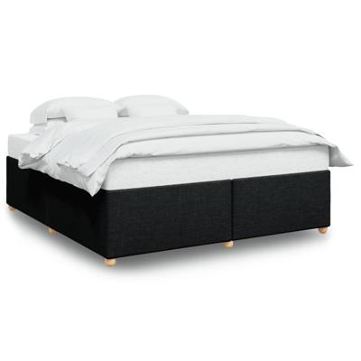 Bedframe zonder matras stof zwart 180x200 cm