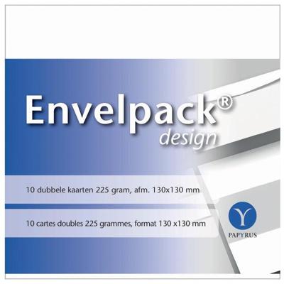 Dubbele kaart papyrus envelpack 130x130mm wit Dubbele kaart papyrus envelpack 130x130mm wit