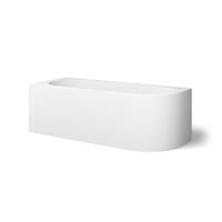 Looox Bath collection hoekbad - 170x70x55cm - links - mat wit coolcornermwl - thumbnail