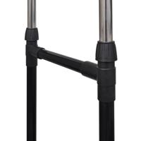 VidaXL Kledingrek verstelbaar met 4 wieltjes en 2 ophangrails - thumbnail