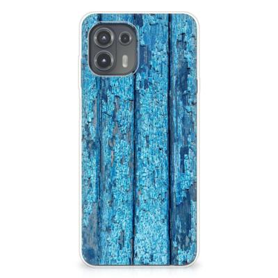 Motorola Edge 20 Lite | Bumper Hoesje | Wood Blue