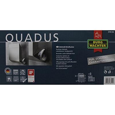 Burg-Wächter brievenbus Quadus RVS - thumbnail