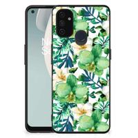 OnePlus Nord N100 Bloemen Hoesje Orchidee Groen - thumbnail