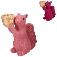 Daan Kromhout Schaal jingle eekhoorn staand roze 16 cm 2 assorti | 6 stuks - thumbnail