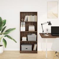 Boekenkast 60x24x143 cm bewerkt hout bruin eikenkleur - thumbnail