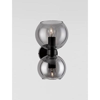 Lyora WandlampPalmer zwart met smoke glas - 9241120