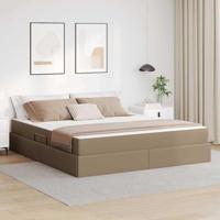 Opbergbed met matras Cappuccino 160 x 200 cm Nep Leer - thumbnail