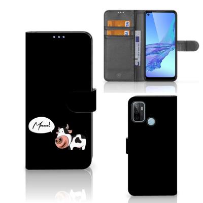 OPPO A53 | OPPO A53s Leuk Hoesje Cow OPPO A53 | OPPO A53s Leuk Hoesje Cow
