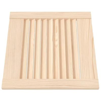 VidaXL Kastdeuren met lamellen 2 st 39,5x39,4 cm massief grenenhout - thumbnail