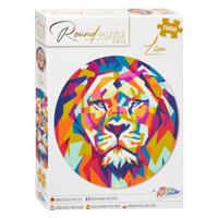 Grafix ronde puzzel leeuw 1000 stukjes - thumbnail