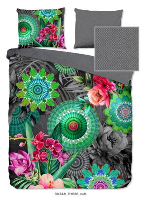 HIP Dekbedovertrek "mandala&apos;s en bloemen" - Multi - (200x200/220 cm) - Katoen Satijn