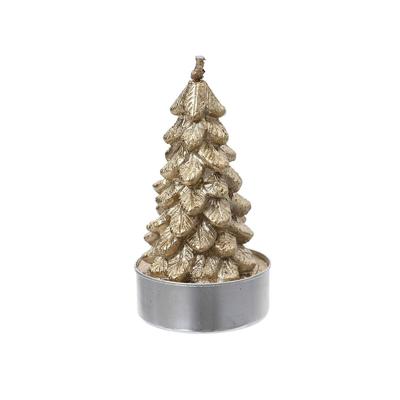Kaars Lifetime Gouden Kerstboom 9,2 x 9,2 cm