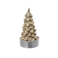 Kaars Lifetime Gouden Kerstboom 9,2 x 9,2 cm - thumbnail