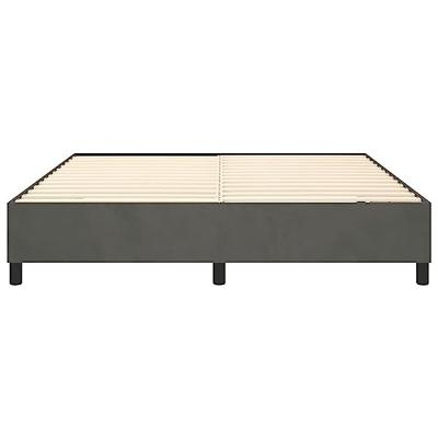 Bedframe zonder matras 200x200 cm fluweel donkergrijs