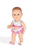 Heless Poppen bikini met slippers flamingo, 35-45 cm - thumbnail