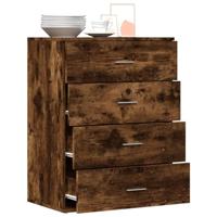 Dressoir 60x39x80 cm bewerkt hout gerookt eikenkleurig - thumbnail