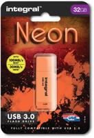 Integral Neon USB 3.0 stick, 32 GB, oranje - thumbnail