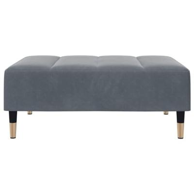Voetenbank 77x55x31 cm fluweel donkergrijs Voetenbank 77x55x31 cm fluweel donkergrijs