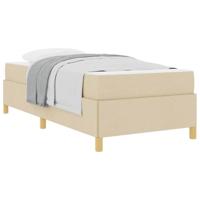 Boxspring bed Anders Wit en Crème 90 x 190 cm Stof - thumbnail