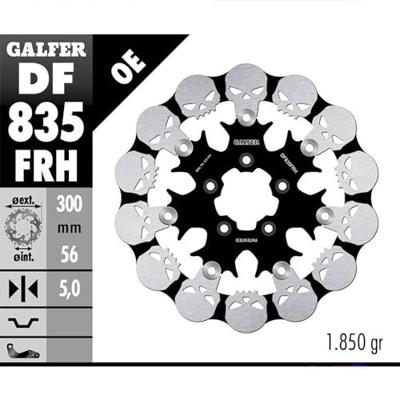 GALFER remschijf "df835 rotor df835 frh skull floating