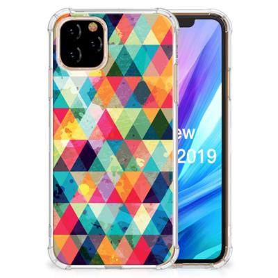 Apple iPhone 11 Pro Doorzichtige Silicone Hoesje Geruit Apple iPhone 11 Pro Doorzichtige Silicone Hoesje Geruit