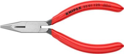 Knipex Platspitse tang met zijsnijder zwart geatramenteerd 125 mm - 2501125