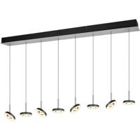 LED Hanglamp - Trio Select Guano - 8 Lichtpunten van 8 Watt - Dimbaar - Aanpasbare Lichtkleur - Hoogte Aanpasbaar zonder Contragewicht - Draaibaar - Mat Nikkel - Metaal - thumbnail