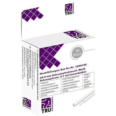 TRU COMPONENTS T1807CA007G Krimpkous met lijm Wit 9.50 mm 3.10 mm Krimpverhouding:2:1 10 stuk(s)