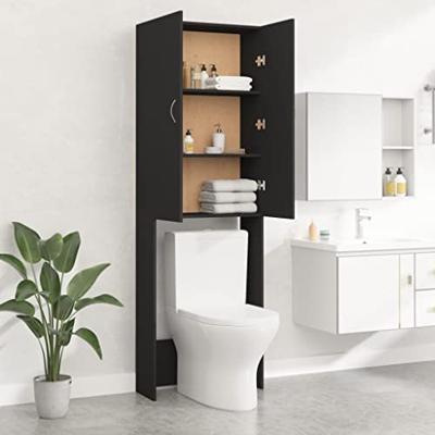 VidaXL Wasmachinekast 64x25,5x190 cm zwart